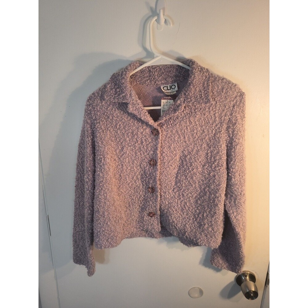 Cleo Women's Buttondown Sweater Size LP Pink Long Sleeve New With Tags